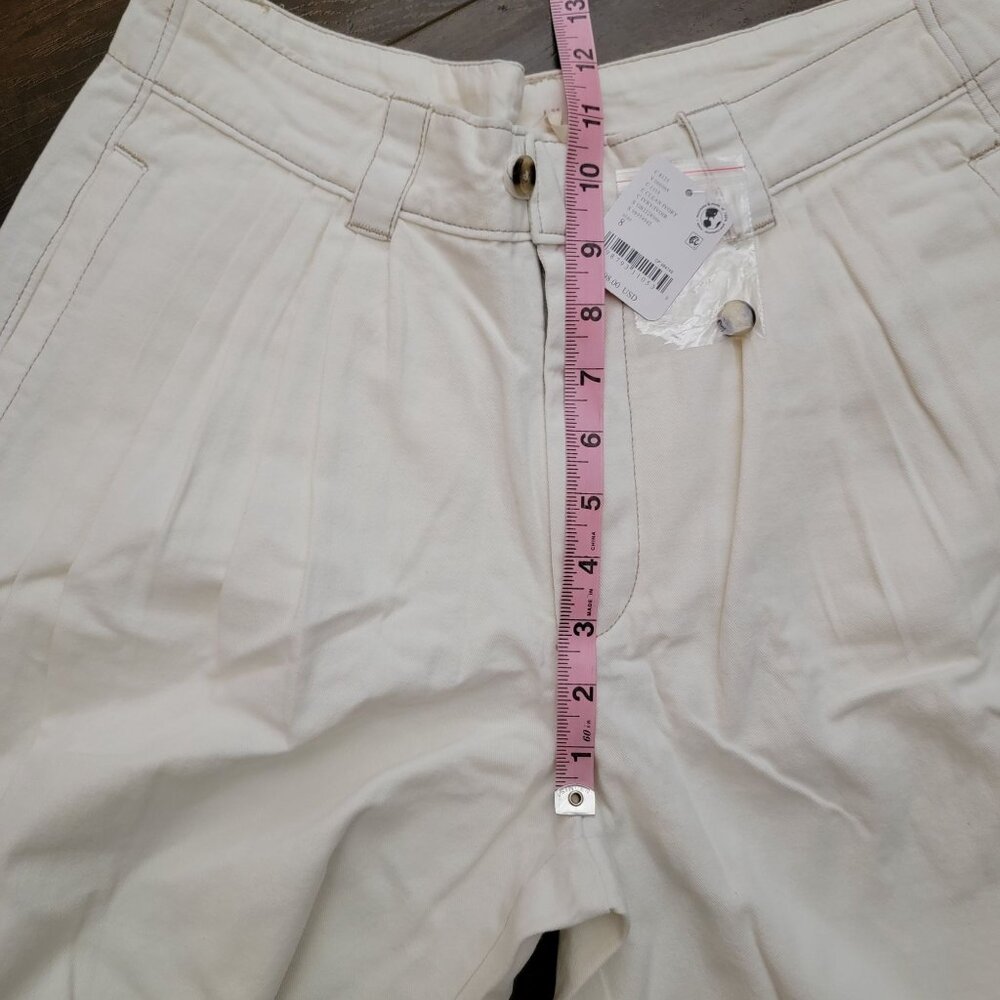 Free People Sadie A Line Long Trouser Shorts Tailored 90s Womens 8 Old Money - Picture 6 of 9